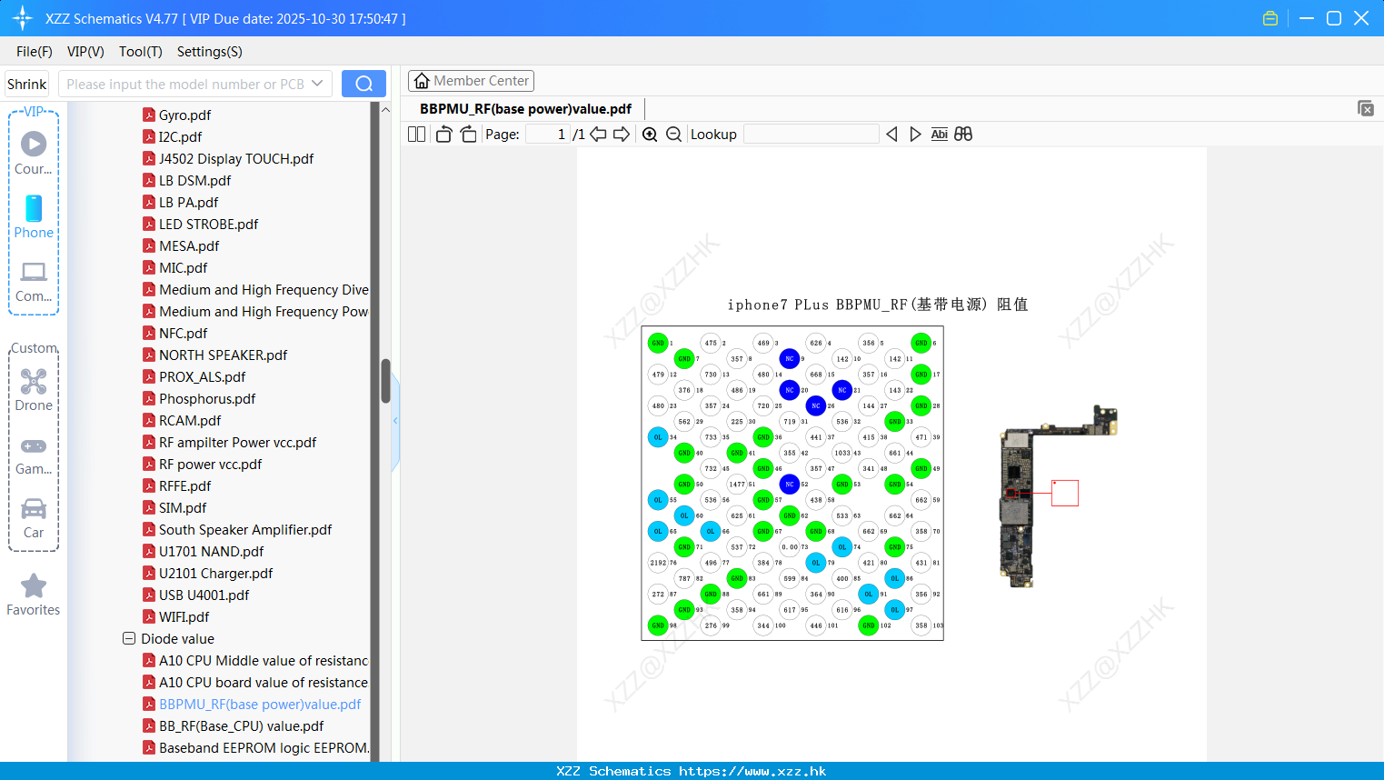 IPhone BBPMU_RF(base Power)value